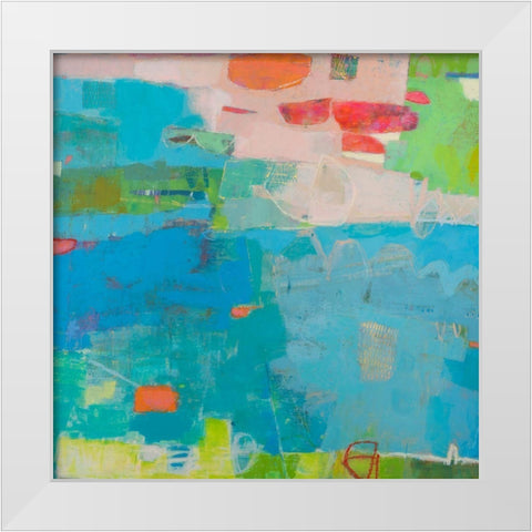 Natant I White Modern Wood Framed Art Print by Jachimiec, Sue