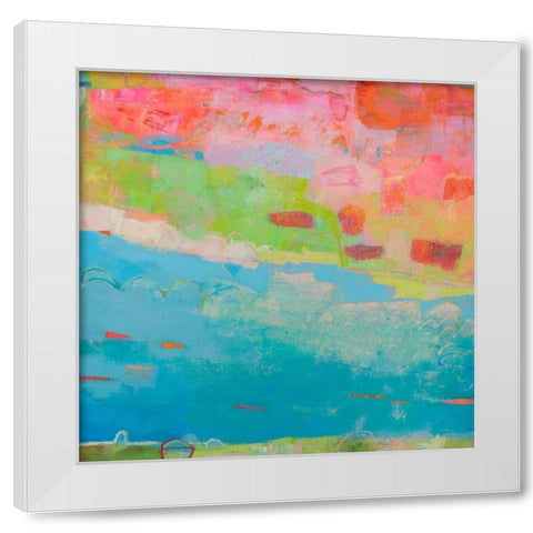Natant II White Modern Wood Framed Art Print by Jachimiec, Sue