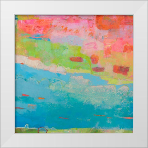 Natant II White Modern Wood Framed Art Print by Jachimiec, Sue