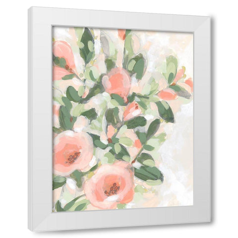 Rose Bower II White Modern Wood Framed Art Print by Vess, June Erica