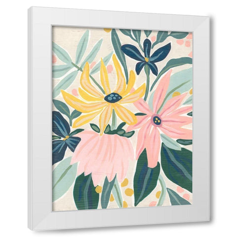 Tropical Sunshine II White Modern Wood Framed Art Print by Vess, June Erica
