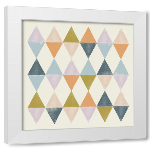 Deco Diagram I White Modern Wood Framed Art Print by Barnes, Victoria