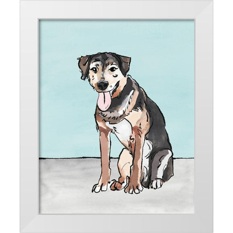 Pet Portrait I White Modern Wood Framed Art Print by Warren, Annie