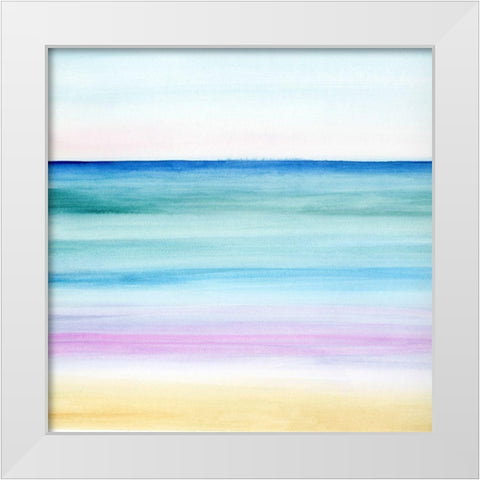 Dawn on the Bay I White Modern Wood Framed Art Print by Popp, Grace