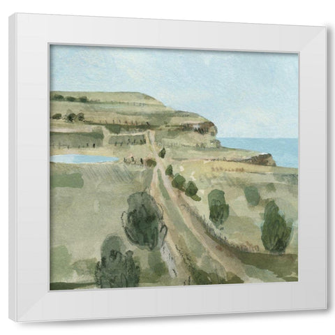 Seaside Stroll I White Modern Wood Framed Art Print by Caroline, Emma