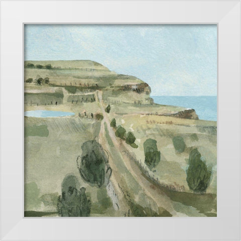 Seaside Stroll I White Modern Wood Framed Art Print by Caroline, Emma