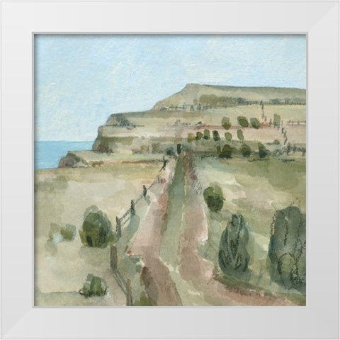Seaside Stroll II White Modern Wood Framed Art Print by Caroline, Emma