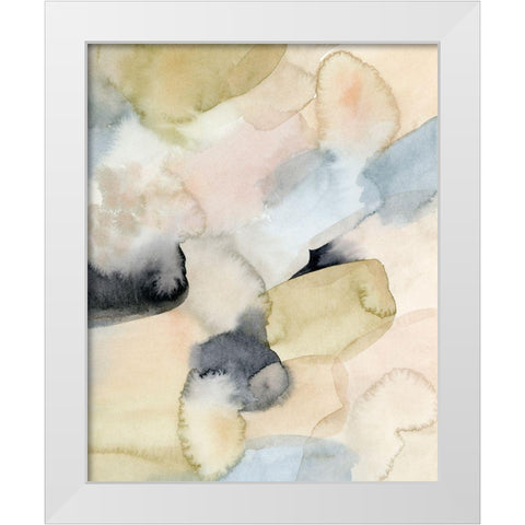 Salmon Rocks I White Modern Wood Framed Art Print by Popp, Grace