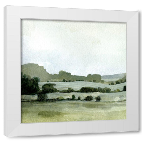 Vert Landscape I White Modern Wood Framed Art Print by Caroline, Emma