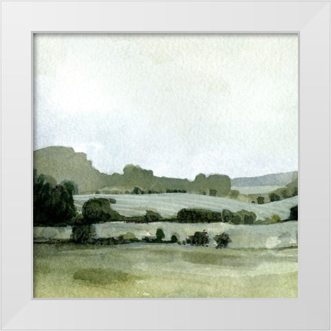 Vert Landscape I White Modern Wood Framed Art Print by Caroline, Emma