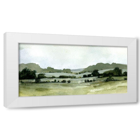 Vert Landscape III White Modern Wood Framed Art Print by Caroline, Emma