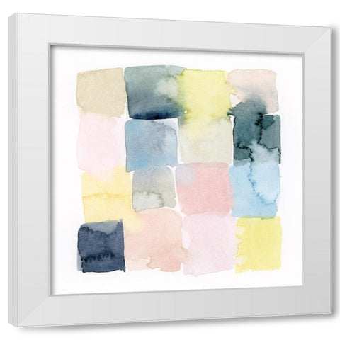 Pastel Patches I White Modern Wood Framed Art Print by Popp, Grace