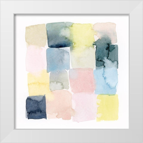 Pastel Patches I White Modern Wood Framed Art Print by Popp, Grace