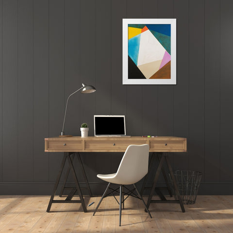 Modular I White Modern Wood Framed Art Print by Fuchs, Jodi