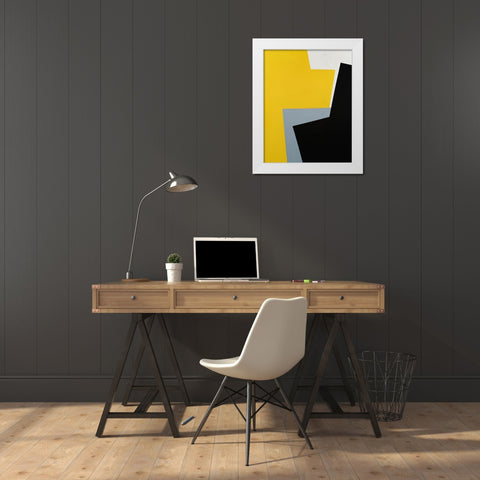 Modular II White Modern Wood Framed Art Print by Fuchs, Jodi