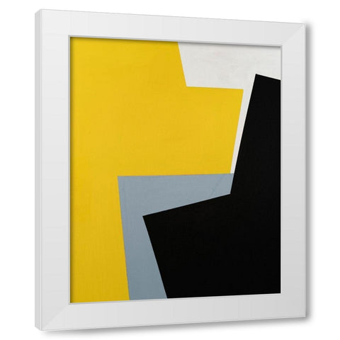 Modular II White Modern Wood Framed Art Print by Fuchs, Jodi