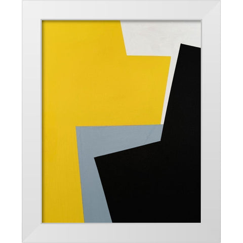 Modular II White Modern Wood Framed Art Print by Fuchs, Jodi