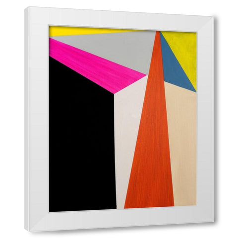 Modular III White Modern Wood Framed Art Print by Fuchs, Jodi