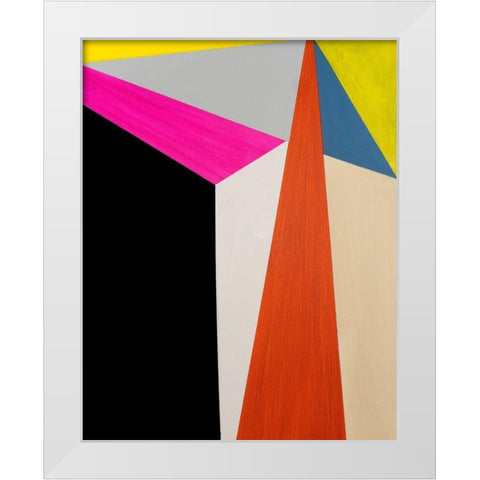 Modular III White Modern Wood Framed Art Print by Fuchs, Jodi