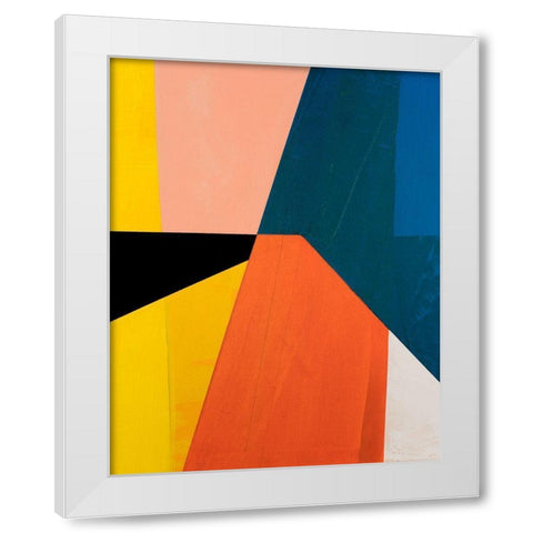 Modular IV White Modern Wood Framed Art Print by Fuchs, Jodi