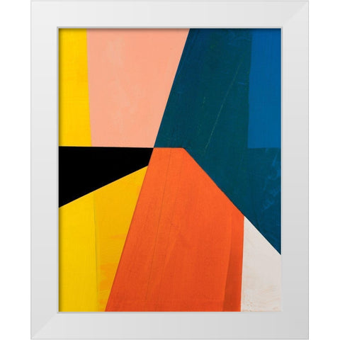 Modular IV White Modern Wood Framed Art Print by Fuchs, Jodi