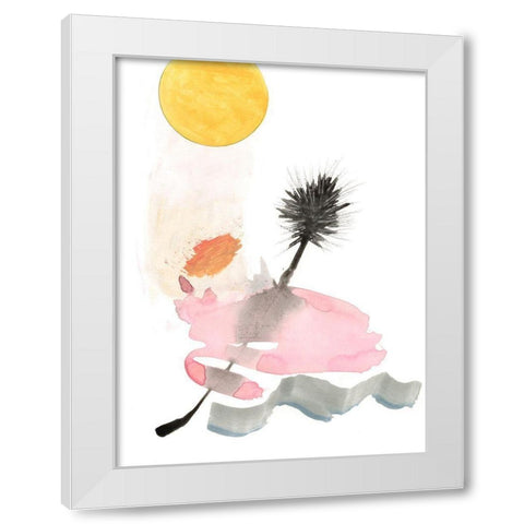 Pink Oasis I White Modern Wood Framed Art Print by Fuchs, Jodi