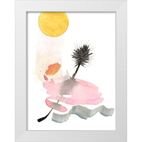 Pink Oasis I White Modern Wood Framed Art Print by Fuchs, Jodi