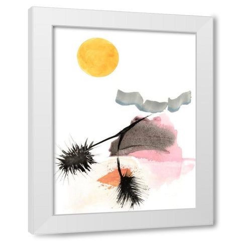 Pink Oasis II White Modern Wood Framed Art Print by Fuchs, Jodi