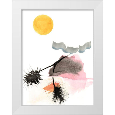 Pink Oasis II White Modern Wood Framed Art Print by Fuchs, Jodi