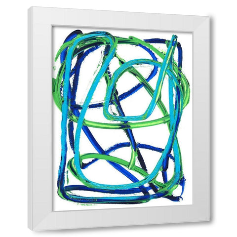 Cool Vector II White Modern Wood Framed Art Print by Fuchs, Jodi