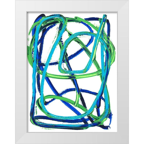 Cool Vector II White Modern Wood Framed Art Print by Fuchs, Jodi