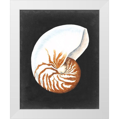 Graphic Nautilus White Modern Wood Framed Art Print by Willett, Michael