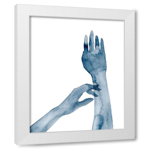 Shadow Hands II White Modern Wood Framed Art Print by Popp, Grace