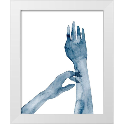 Shadow Hands II White Modern Wood Framed Art Print by Popp, Grace