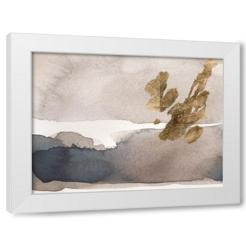 Watercolor with Gold II White Modern Wood Framed Art Print by Green, Jacob