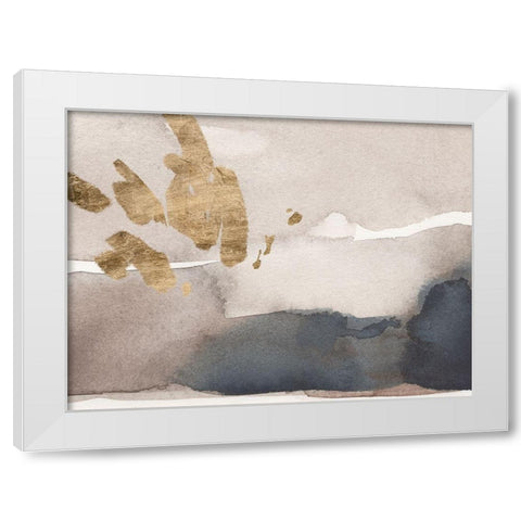 Watercolor with Gold III White Modern Wood Framed Art Print by Green, Jacob