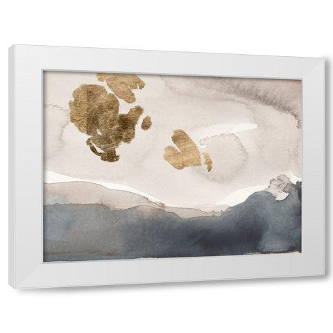 Watercolor with Gold IV White Modern Wood Framed Art Print by Green, Jacob