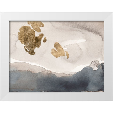 Watercolor with Gold IV White Modern Wood Framed Art Print by Green, Jacob