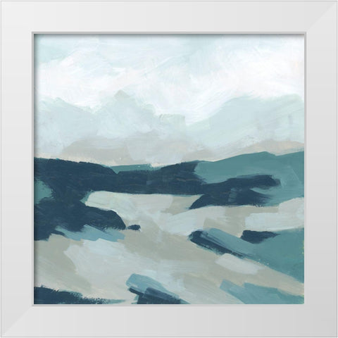 Blue Tonescape II White Modern Wood Framed Art Print by Vess, June Erica