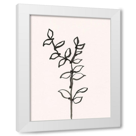 Ink Botanical Sketch X White Modern Wood Framed Art Print by Holland, J.