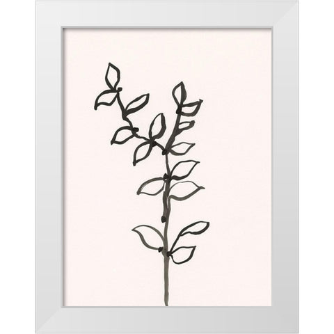 Ink Botanical Sketch X White Modern Wood Framed Art Print by Holland, J.