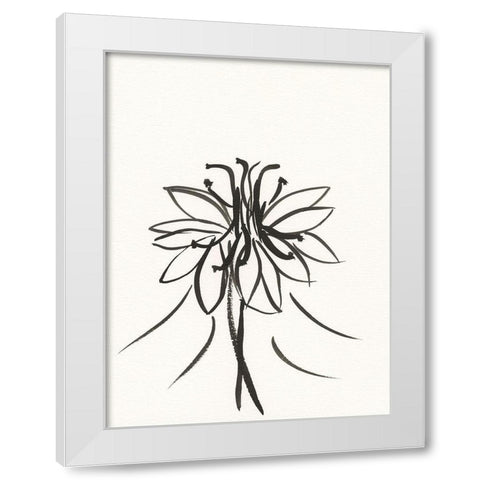 Ink Botanical Sketch XI White Modern Wood Framed Art Print by Holland, J.