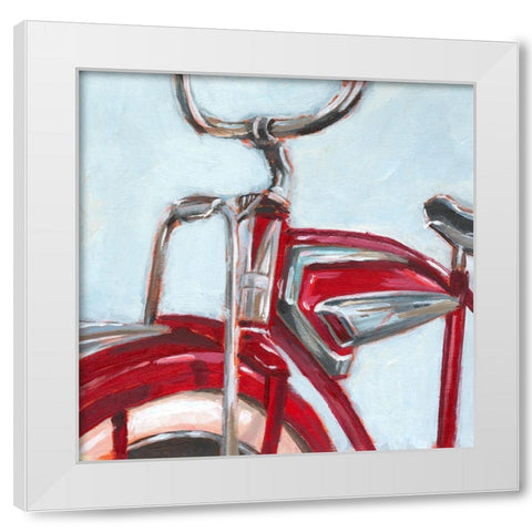 Retro Cycle II White Modern Wood Framed Art Print by Harper, Ethan