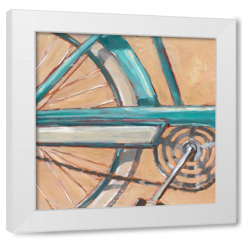 Retro Cycle IV White Modern Wood Framed Art Print by Harper, Ethan