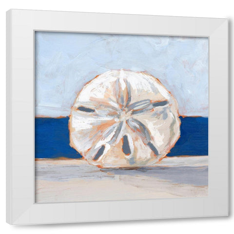 Sand Dollar By the Sea White Modern Wood Framed Art Print by Harper, Ethan