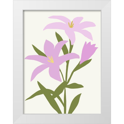 Graphic Botanic I White Modern Wood Framed Art Print by Barnes, Victoria