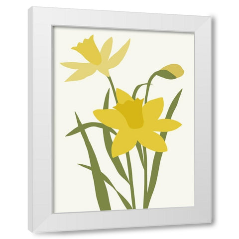 Graphic Botanic II White Modern Wood Framed Art Print by Barnes, Victoria