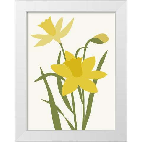 Graphic Botanic II White Modern Wood Framed Art Print by Barnes, Victoria