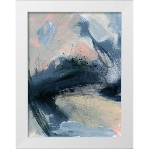 Pink Mist Abstract II White Modern Wood Framed Art Print by Parker, Jennifer Paxton