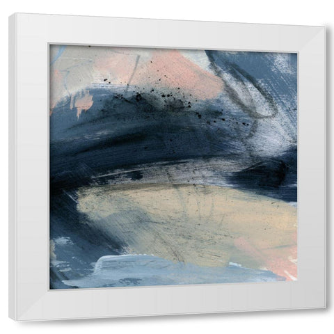 Pink Mist Abstract III White Modern Wood Framed Art Print by Parker, Jennifer Paxton